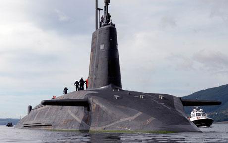 HMS Vanguard: Two British and French nuclear submarines collided in heavy seas in the Atlantic. 