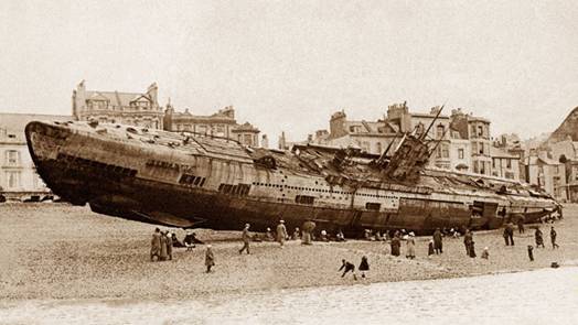 A ‘submarine graveyard’ has been found off the coast of England