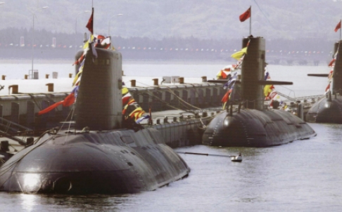 Type 091 and 092 nuclear submarines. Photo: SMP