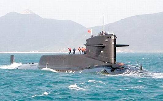 A Type 094 ballistic missile submarine. (Photo/China Times)