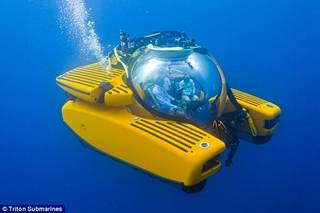 The Triton deep sea mini-submarine is another underwater device proving popular with the super-rich