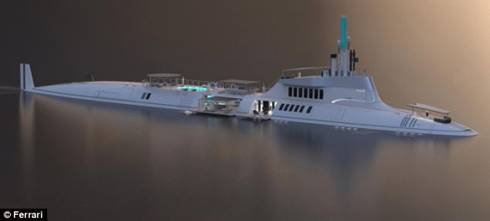 The yacht that's also a submarine: The Austrian-based yacht design studio Motion Code: Blue developed it